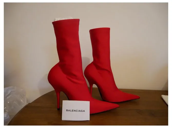 Balenciaga Red Knife Boots Roja 