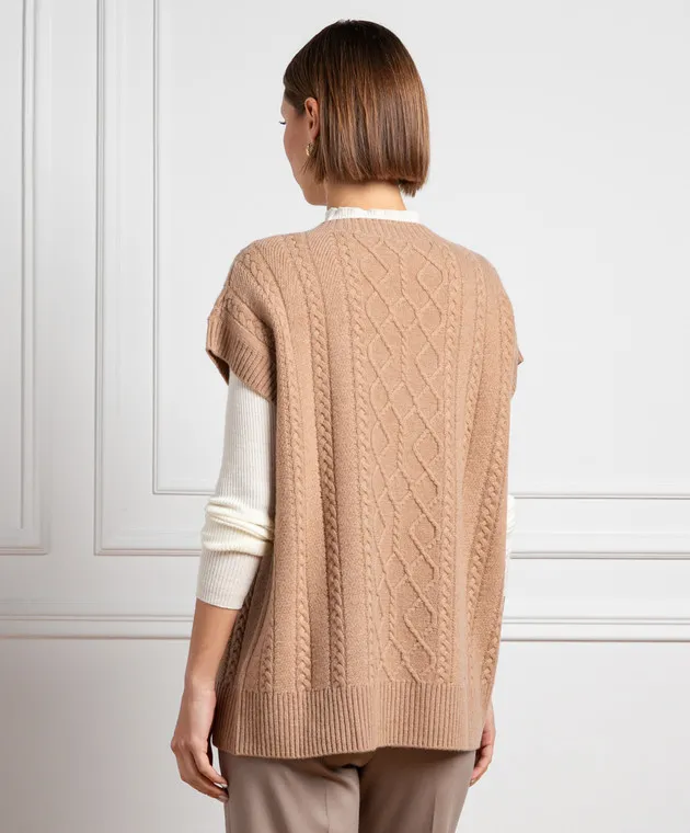 Ballantyne Brown vest made of wool in a pattern