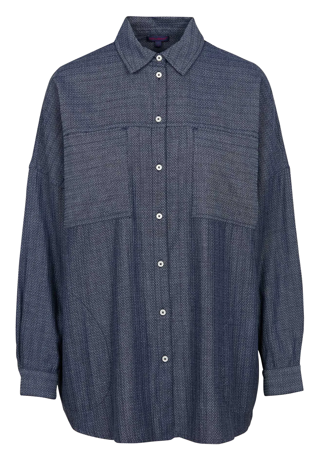 BENSIMON MORGANE - Camisa holgada de jacquard de algodón en azul