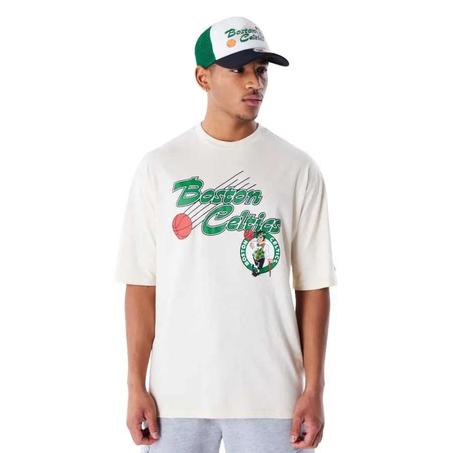  Camisetas manga corta New era Nba Script Os Tee Boston Celtics Ltcblk