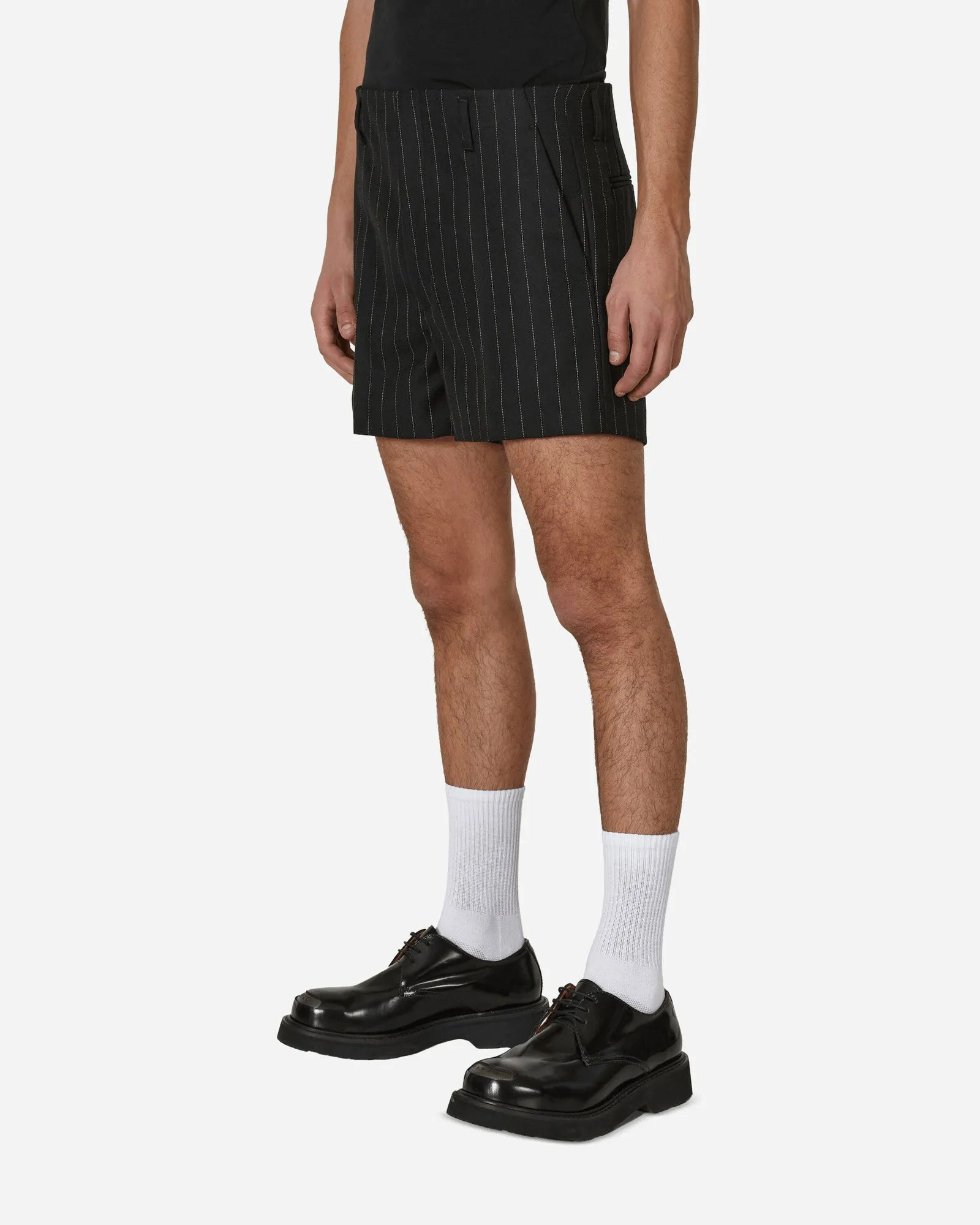 Dries Van Noten Pinstripe Wool Shorts
