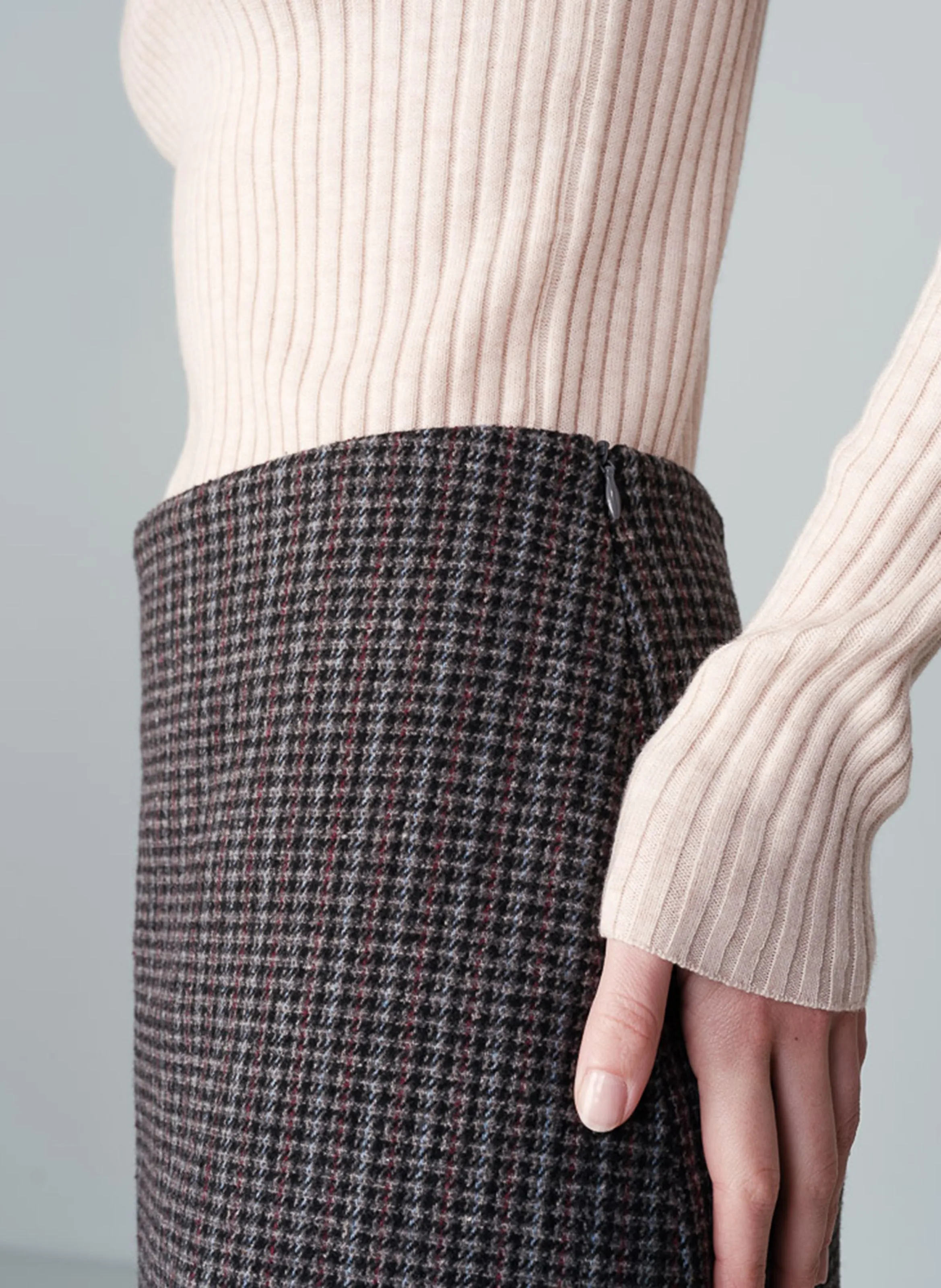 GRACE ET MILA NUTS - Falda corta a cuadros en gris