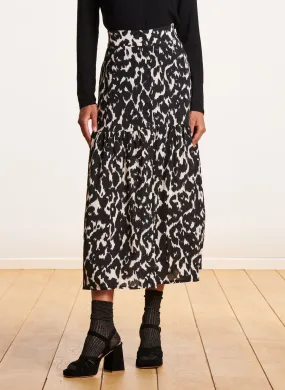LA FEE MARABOUTEE Falda corta estampada en negro