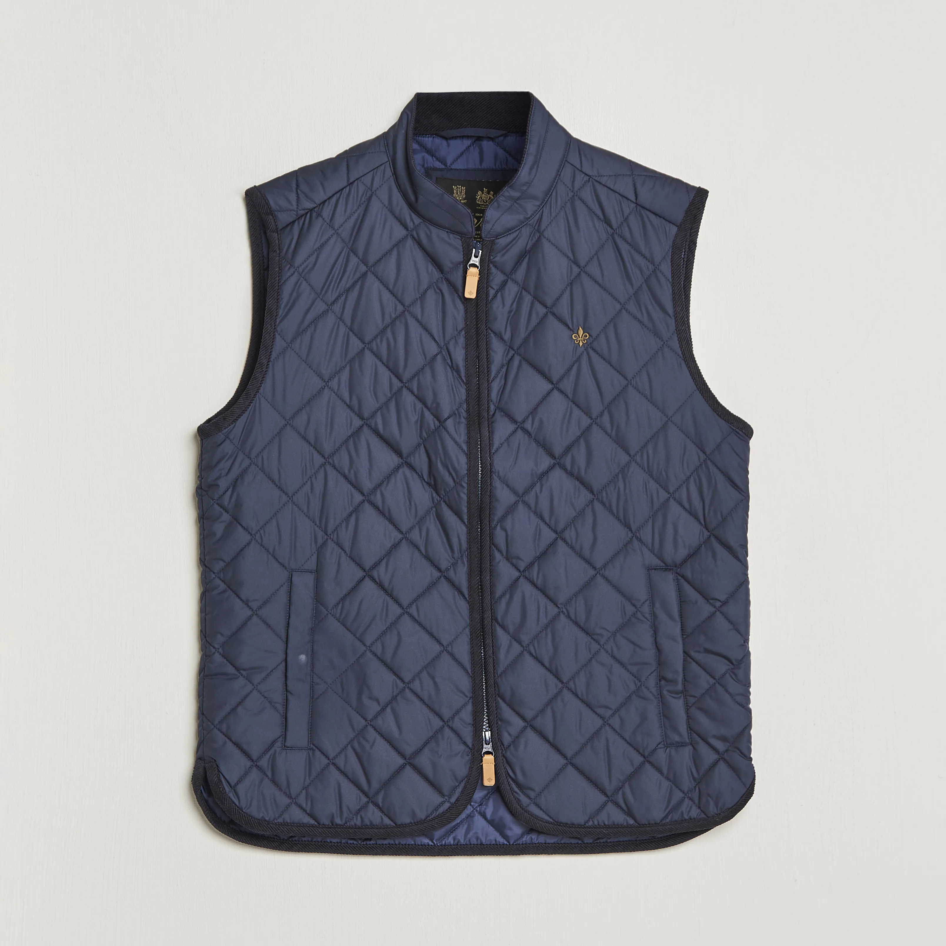 Morris Teddy Quilted Vest Old Blue
