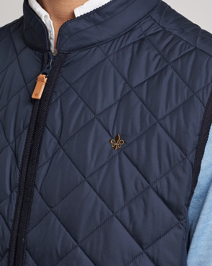 Morris Teddy Quilted Vest Old Blue