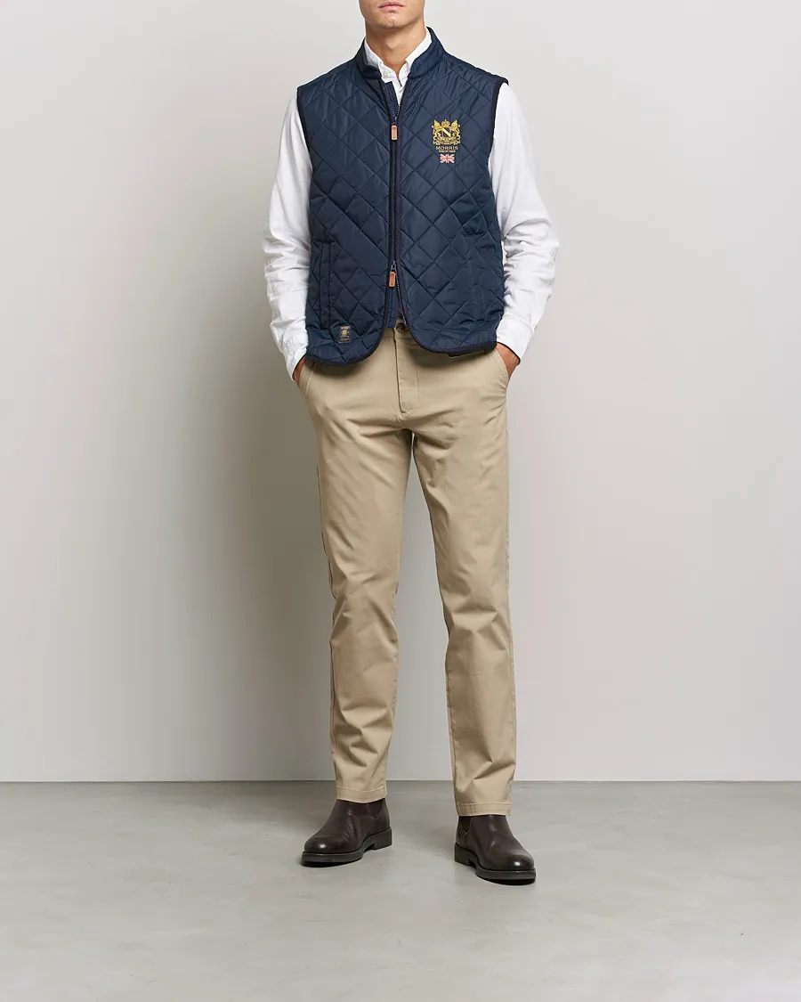 Morris Trenton Quilted Vest Old Blue