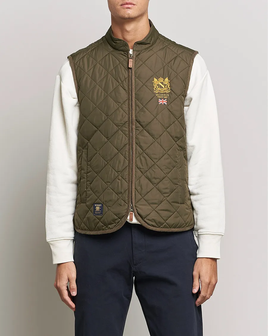 Morris Trenton Quilted Vest Olive