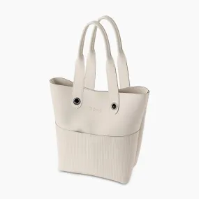 O bag geneva trenzada blanca con asa
