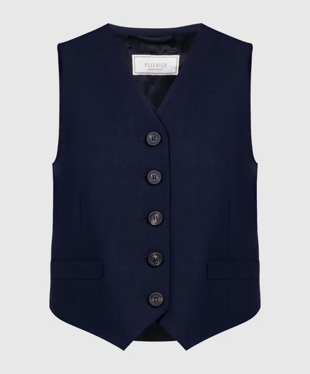 Peserico Blue vest with brand patch