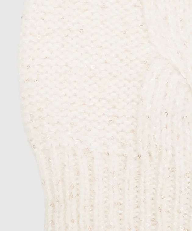Peserico White hat with sequins