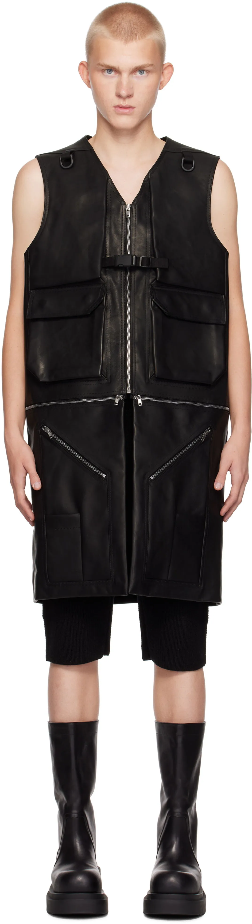 Rick Owens Leather Utility Vest