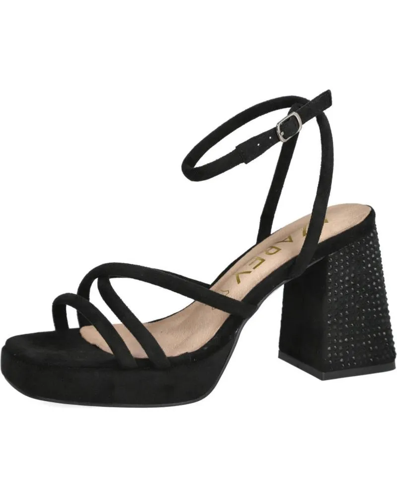 Sandalias AZAREY  de Mujer 572H477 SANDALIA TACON TIRAS MUJER  NEGRO
