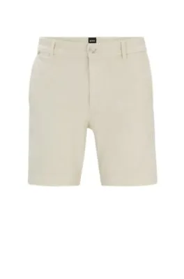Shorts regular fit de tiro medio en algodón elástico