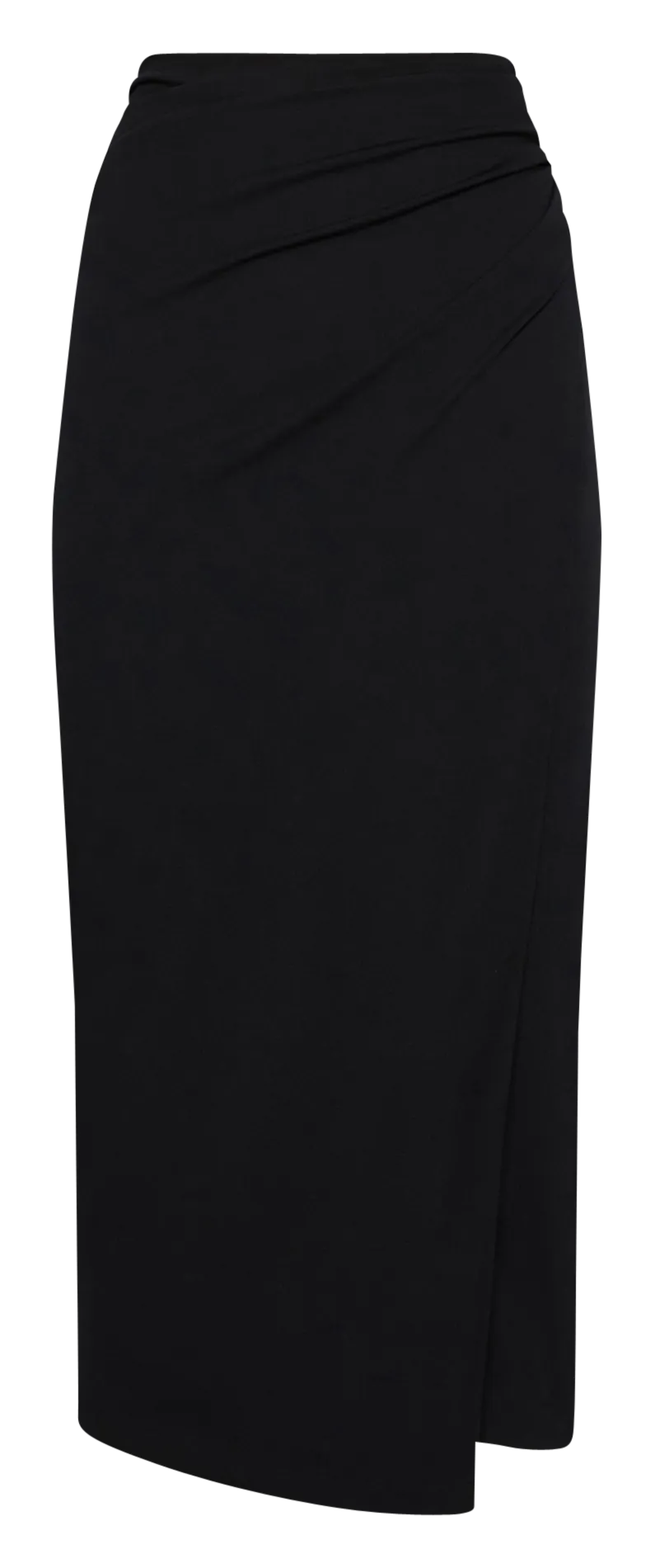 WOLFORD Origami - Falda ajustada de talle alto drapeada en negro